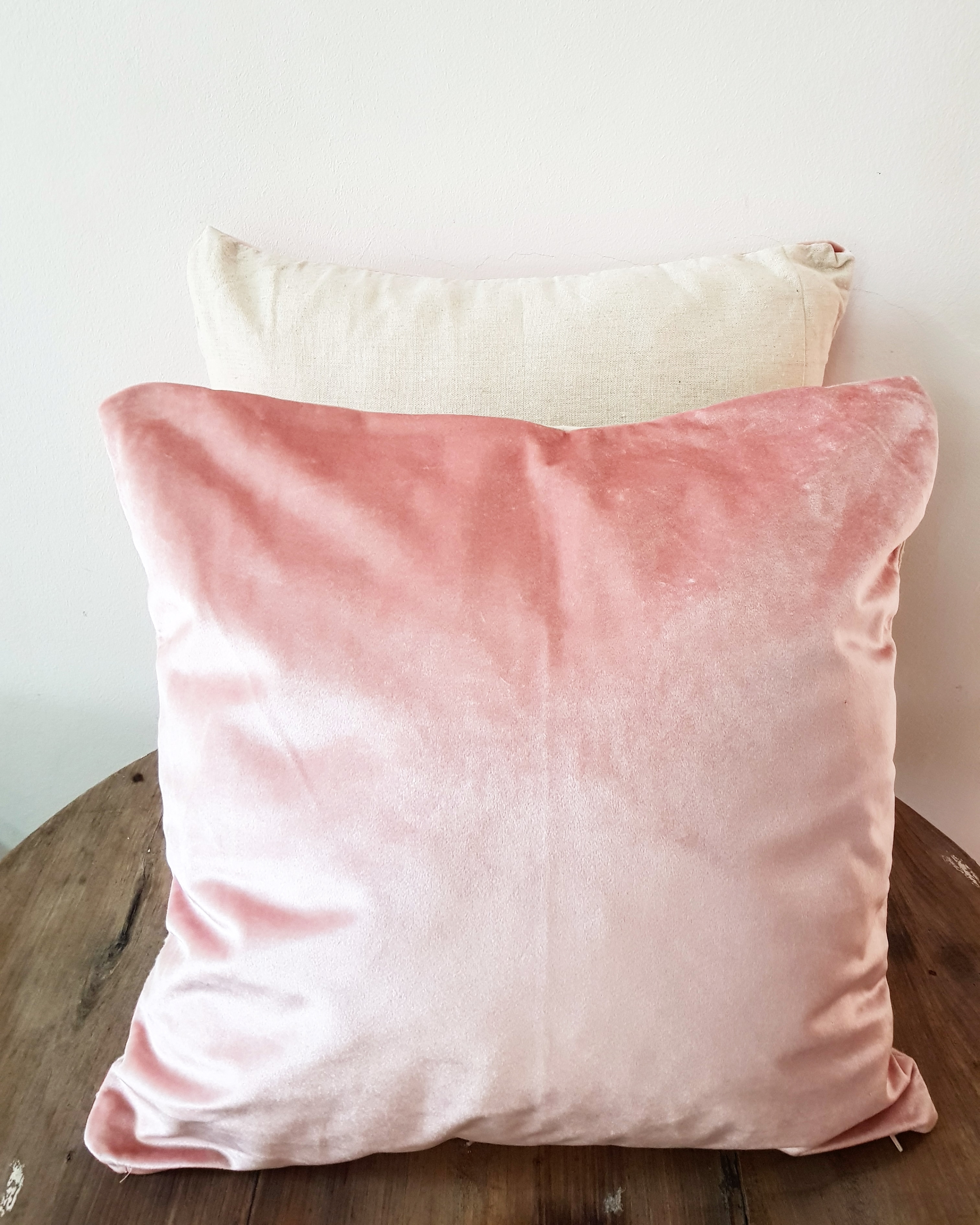 Velvet Linen Two texture Scatter - Blush Pink